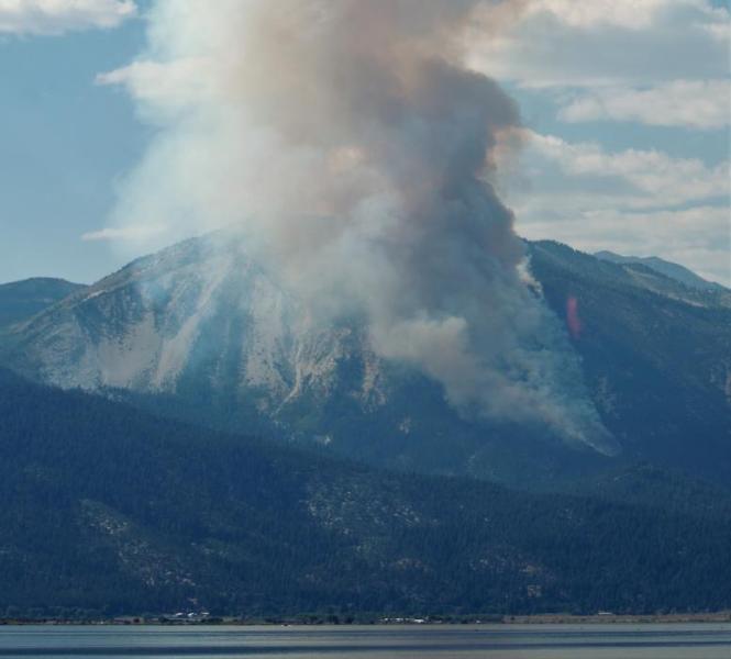 The Slide Fire exploded Sunday following an aircraft crash. Photo by  Scott McDaniel