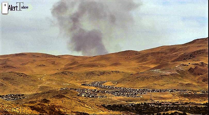 The Arc Fire near Patrick, courtesy of Alert Tahoe.