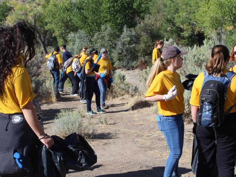 In total, the NJROTC cadets picked up 420 pounds of trash. Photos by Chelsea Kincheloe