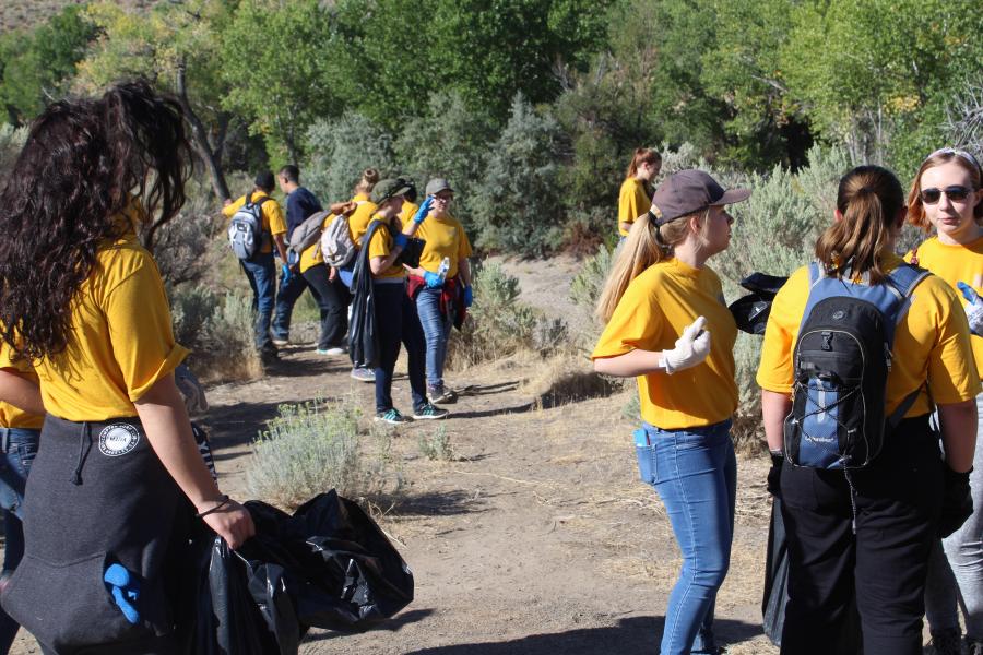 In total, the NJROTC cadets picked up 420 pounds of trash. Photos by Chelsea Kincheloe