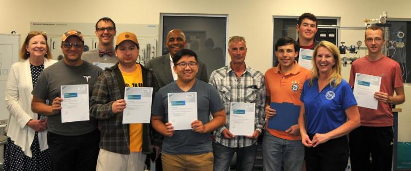 WNC honored 8 recipients of Siemens Mechatronics Level 1 certification during a ceremony on Tuesday, Sept. 25.