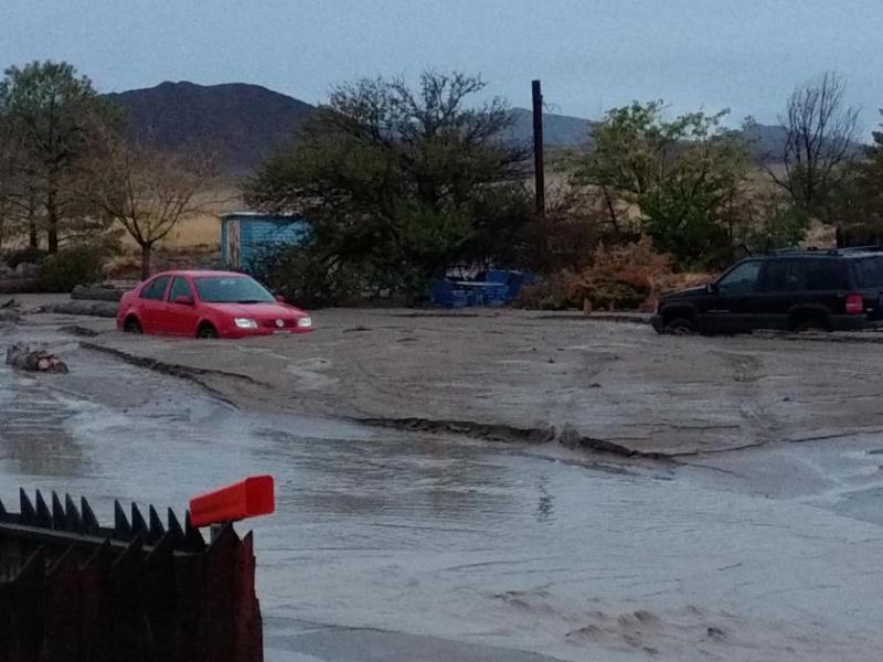 Flash flooding happened Wednesday night in the Mason Valley area. Photo by LCSO.