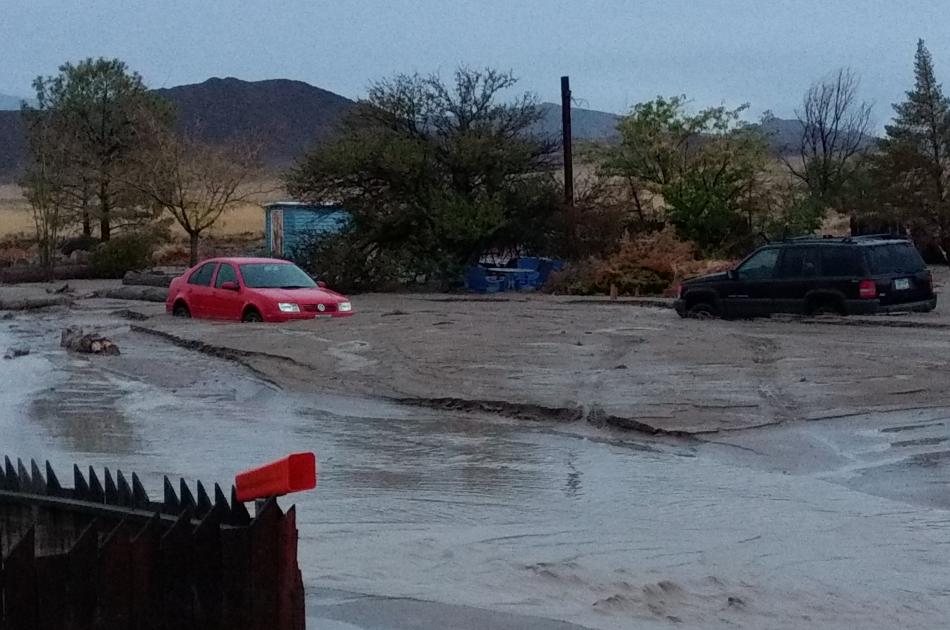 Flash flooding happened Wednesday night in the Mason Valley area. Photo by LCSO.