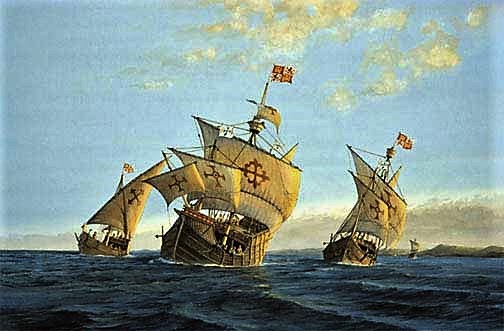The Nina, Pinta and Santa Maria brought Christopher Columbus to the New World.