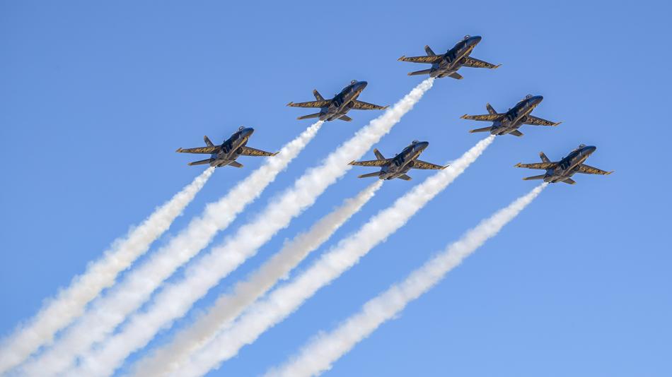 Blue Angel Jets over Carson Valley Monday. Photo by John T. Humphrey