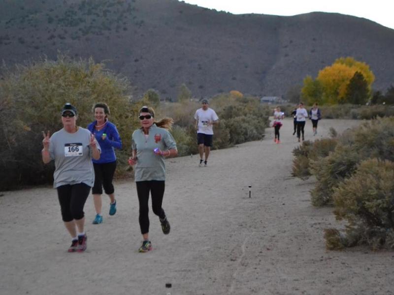 The walk and run path will be illuminated with lights as you walk and run around the Carson River.