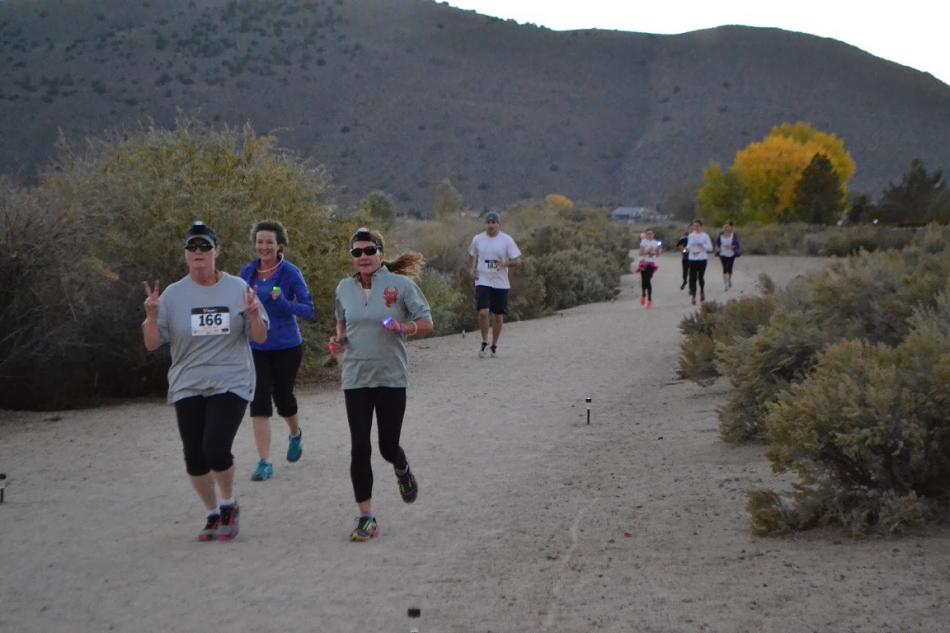 The walk and run path will be illuminated with lights as you walk and run around the Carson River.