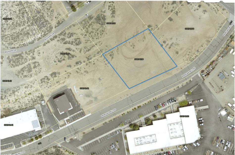 An aerial view of the proposed location on Morgan Mill Road.