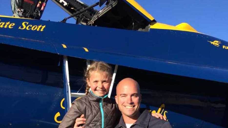 CHS Math teacher Billy McHenry's daughter and Blue Angel's Pilot.