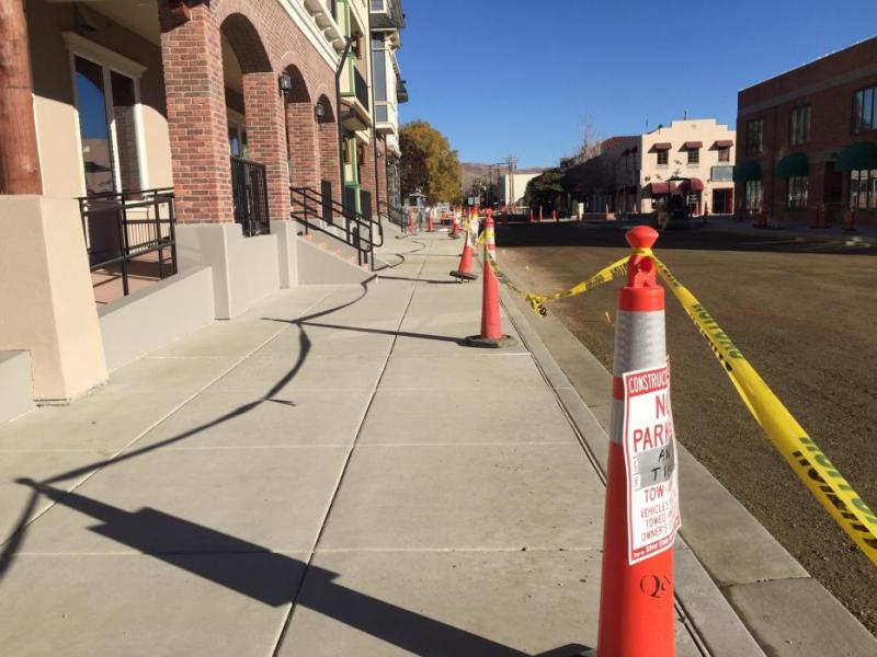 Pedestrians will be limited to sidewalks and marked crossing as equipment will be moving back and forth on the street.