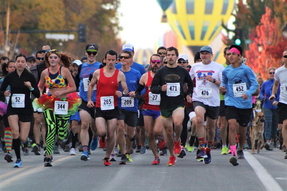 Nevada Day 5K/10K runners leave the starting line Saturday morning.