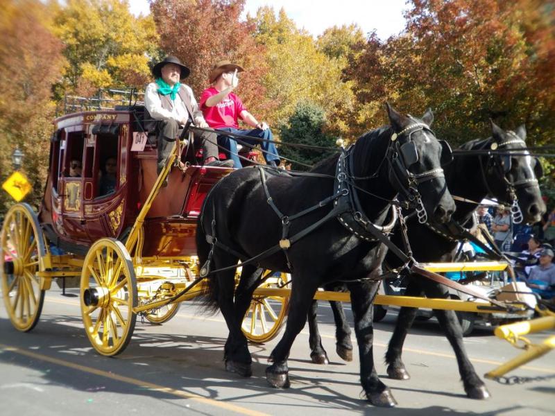 Photos by Brett Fisher. The famed Wells Fargo stagecoach