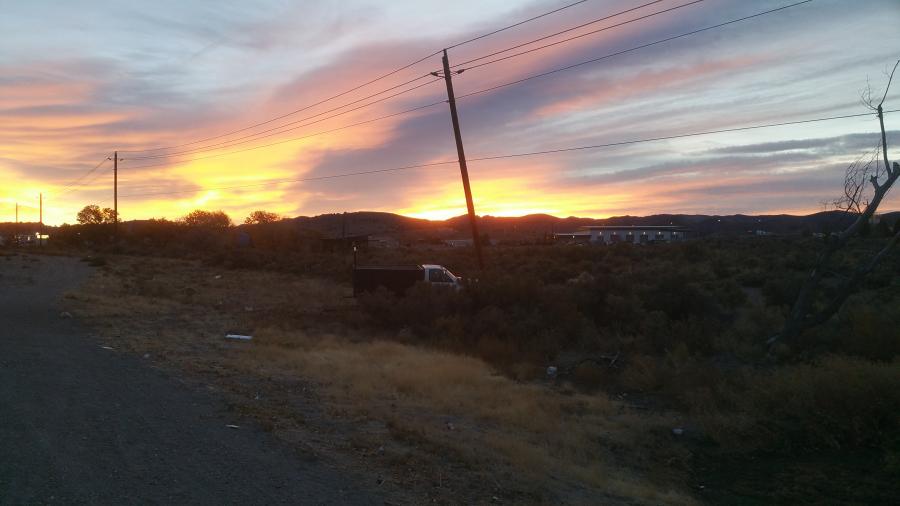 One of the two vehicles involved that crashed into a power pole.