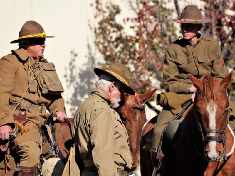 Photo by Brett Fisher. World War I reenactors at the Nevada State Museum in Carson City Saturday.