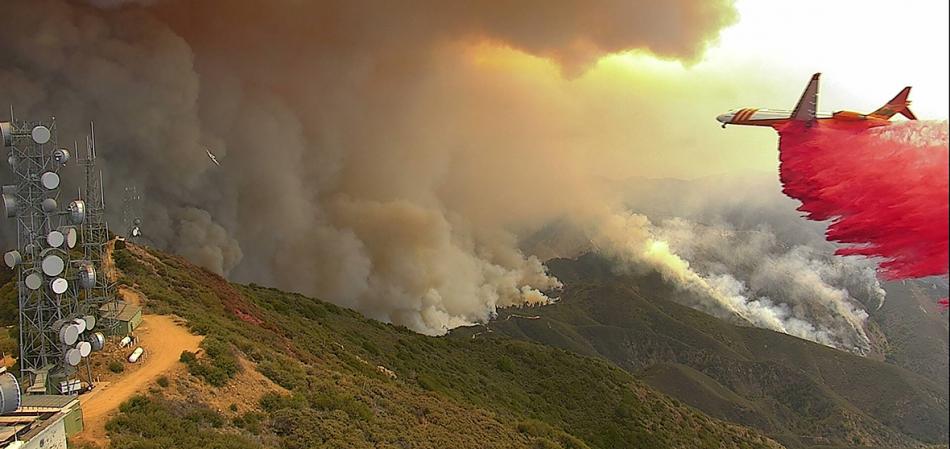 The Holy Fire, between Orange and Riverside counties in August. Photo by University of Nevada, Reno AlertWildfire system