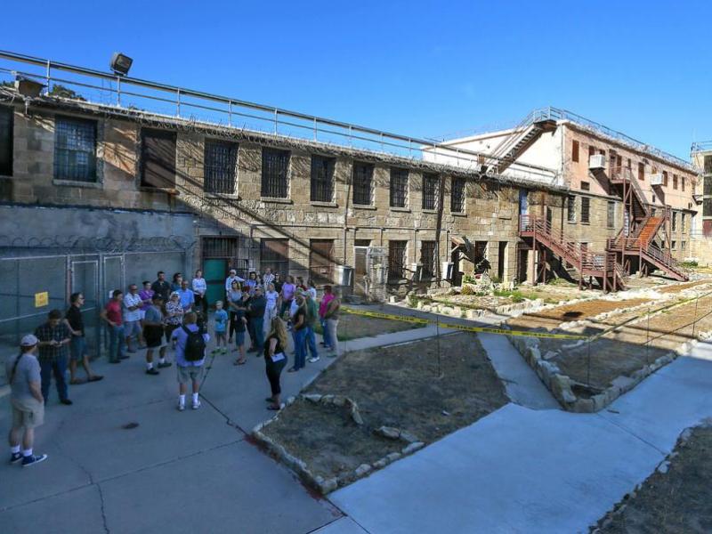 Visitors tour the historic Nevada State Prison in Carson City. Photo by Cathleen Allison, Nevada Momentum
