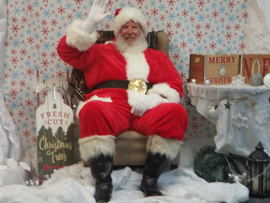 Photo by Brett Fisher. Santa Claus at the Carson Mall Saturday.