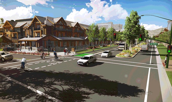 Tahoe Transportation District conceptual drawing of Highway 50 Realignment.