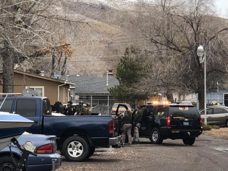 A search warrant was served Thursday at a residence in the 600 block of Hot Springs Road.
