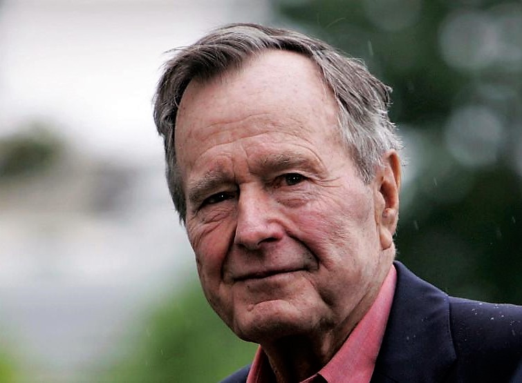 2008 file photo of former U.S. President George H.W. Bush.
