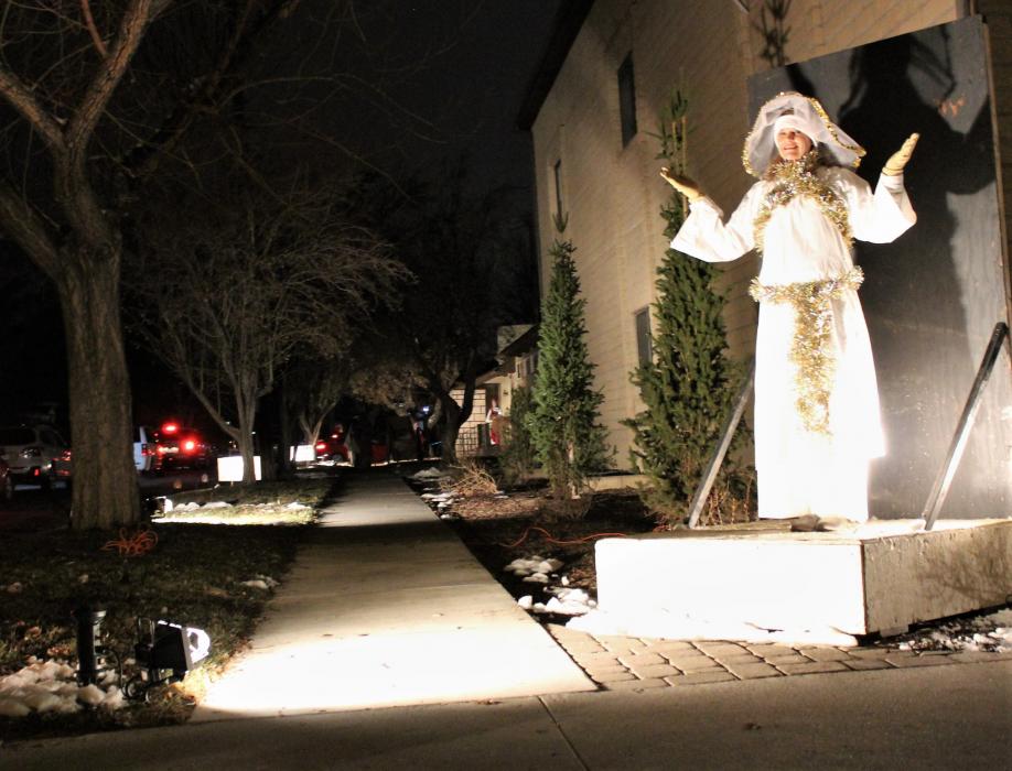 An angel of the Lord appears to the shepherds in the fields announcing the Savior's birth.