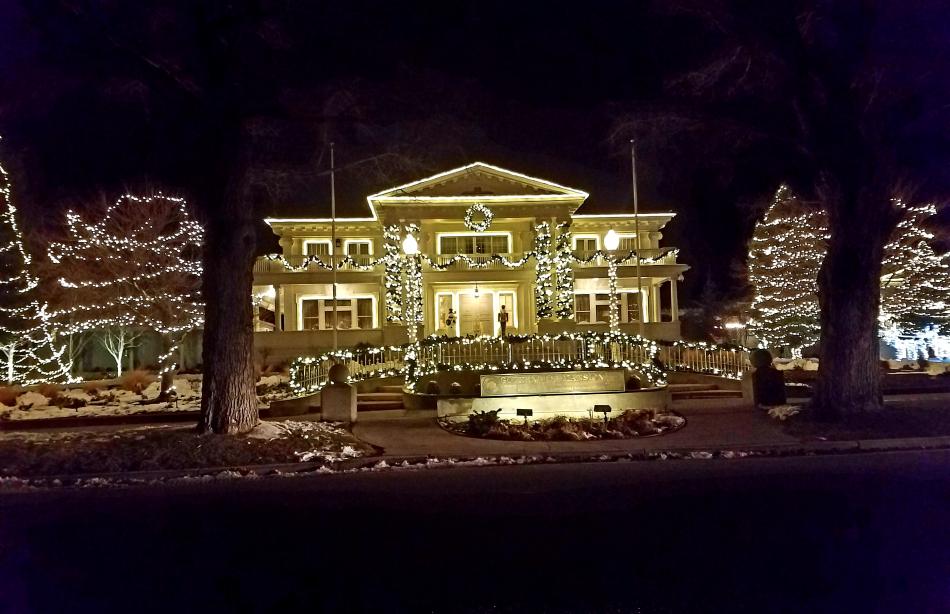 Photo by Brett Fisher. The Governor's Mansion lit up for Christmas.