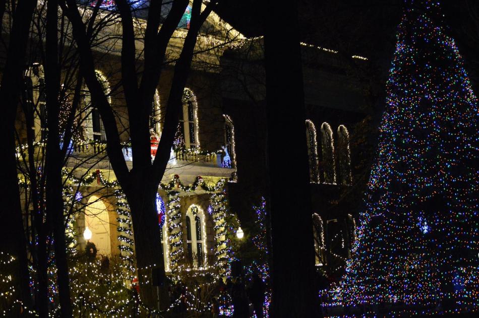 The Nevada State Capitol in Carson City is lit up for Christmas in this file photo by Brett Fisher.