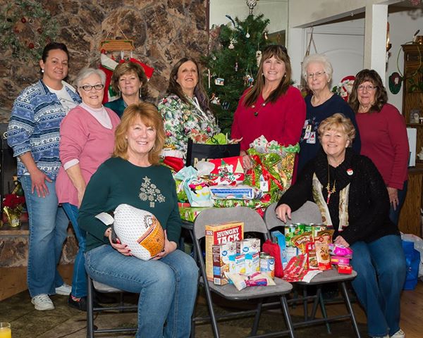 The Dicey Dames with their donation. Photo by Connie Higgons Corley