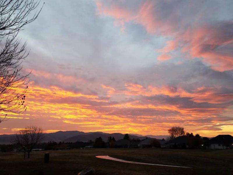 Photo by Brett Fisher. A late Autumn sunrise over Carson City.