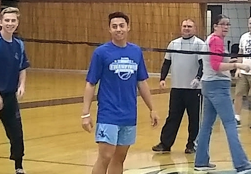 CHS students and teachers at a recent volleyball game.