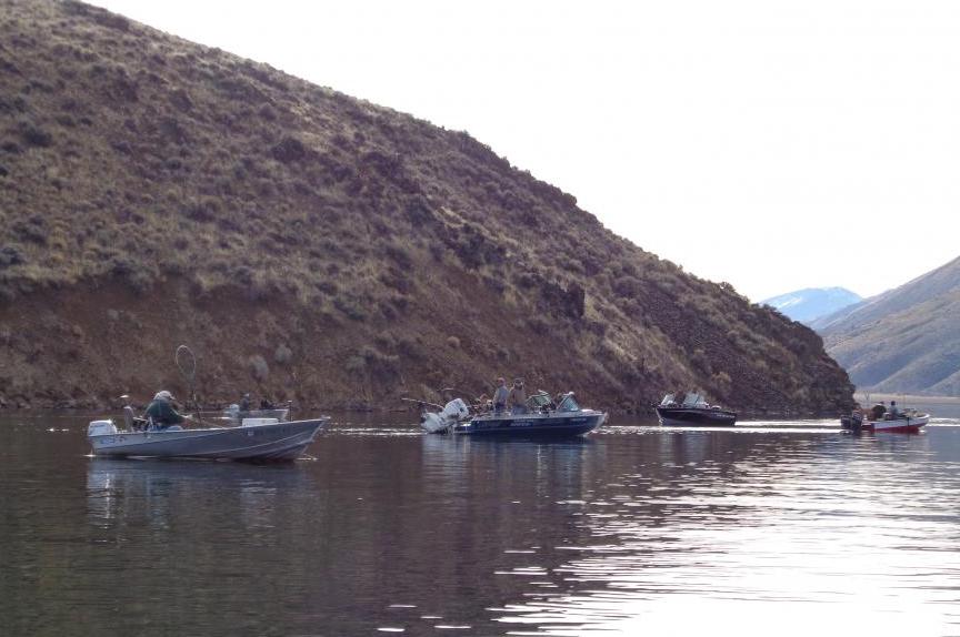 Last year Dustin Parker from Gardnerville weighed in the largest trout during the New Year's Day opener at Topaz Lake.
