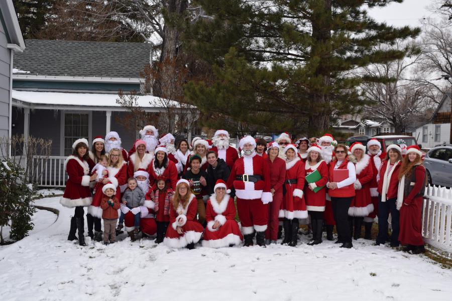 Senior Santa Visits Team 2018