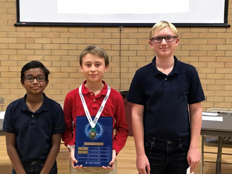 3rd Place Pranesh Mandal, 1st Place Nathan Tack, 2nd Place Hayden Steyn