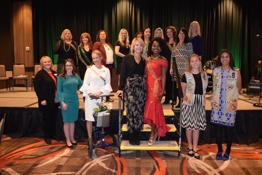 TRIUMPHANT Honorees and G.I.R.L. Champions pose for the camera after they accept their awards at the 2018 TRIUMPHANT gala.
