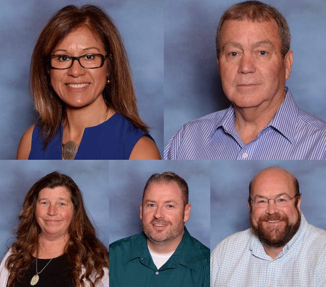 Lupe Ramirez, Richard Varner, Stacie Wilke-McCulloch, Mike Walker, and Don Carine.