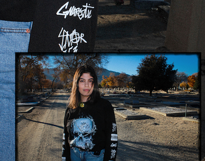 CHS photography student Amberlee Rangel with her piece entitled Gnarly.