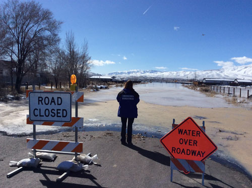 Flooding in 2017 as shown in this photo by Nevada Division of Emergency Management.