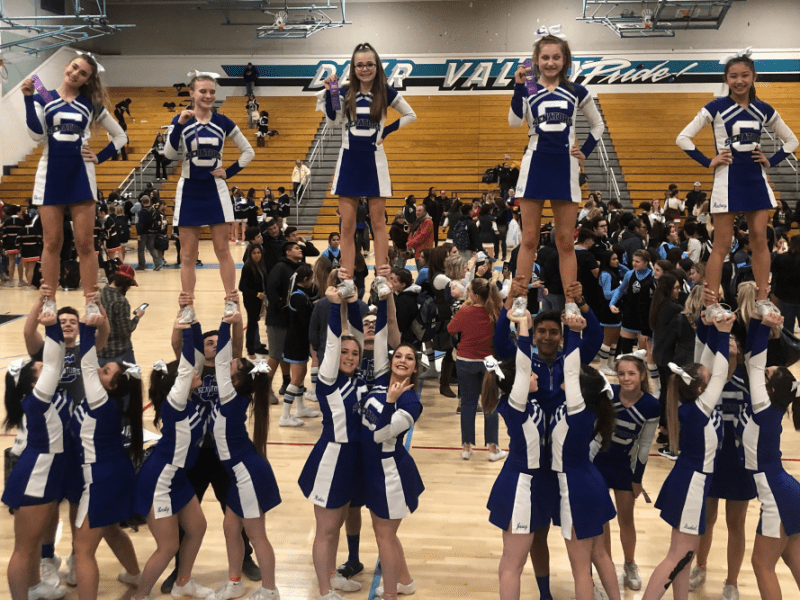 CHS Cheer team competed in Antioch, Calif on Jan. 12 at Deer Valley High School at the Regional USA Spirit Cheer competition.