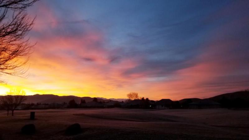 Photo by Brett Fisher. Friday morning's sunrise in Carson City is a "sailor's warning."