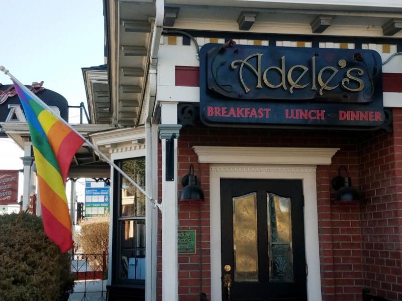 Photo by Brett Fisher. Front entrance to Cafe at Adele's in Carson City.
