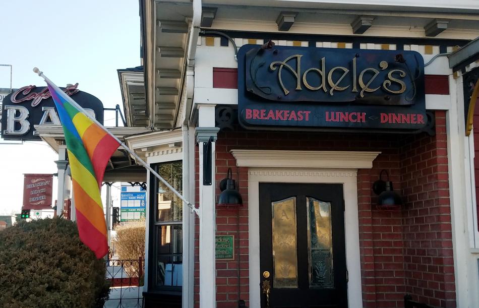 Photo by Brett Fisher. Front entrance to Cafe at Adele's in Carson City.