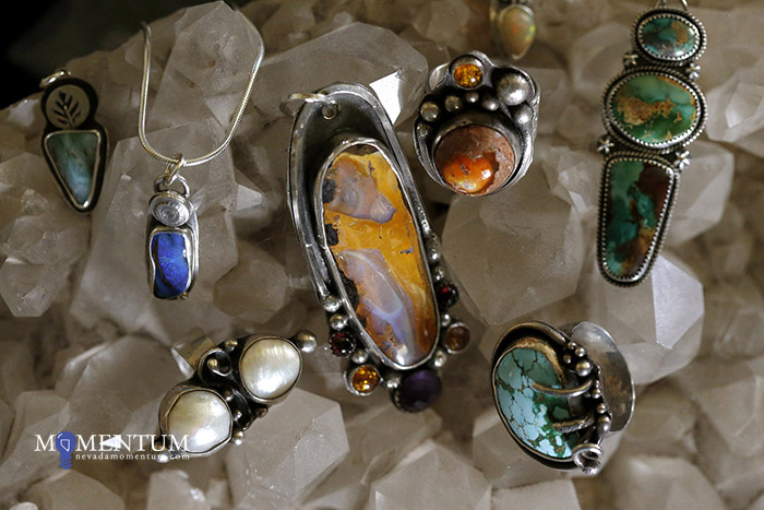Finished jewelry pieces by Denise Jenkins.