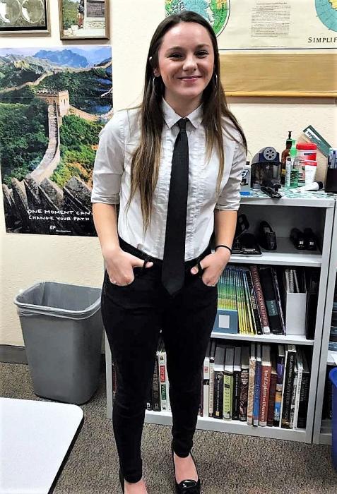 CHS sophomore Dress for Success winner Mariah Dunham.
