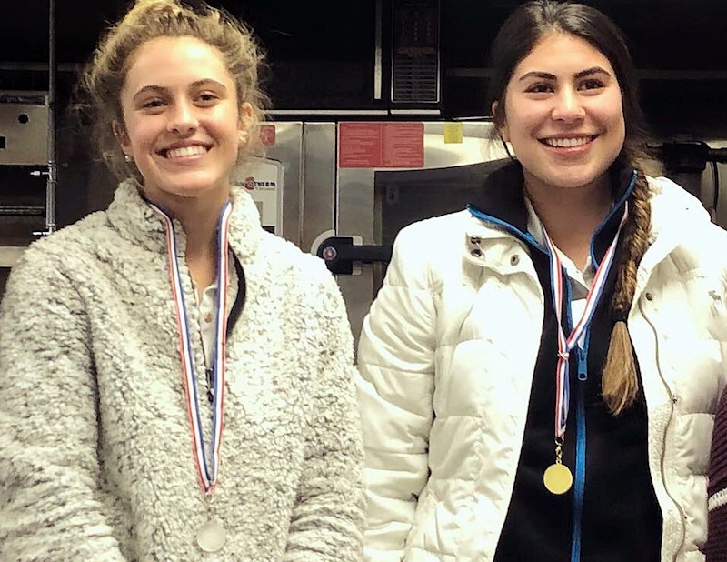CHS students from left to right are Kailee Luscar 2nd place, Valeria Martinez 1st place.