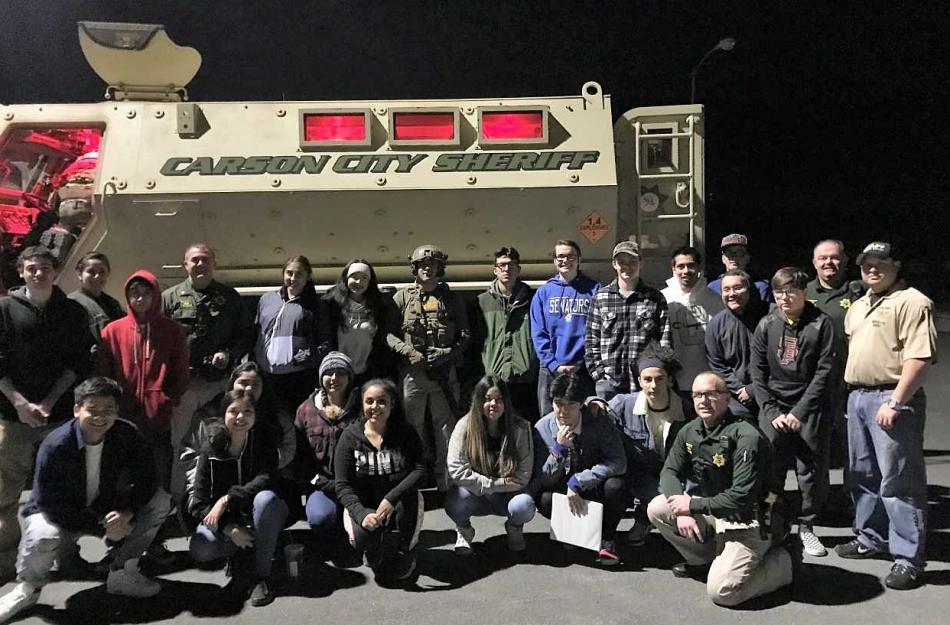 CHS students fulfill Senior Project graduation requirement through the Carson City Sheriff's office.