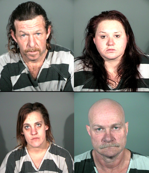 L to R: Timothy James Bohannan, Linsey Ann Hammers, Christina Marie Klos and Donald Ray McNeil II.