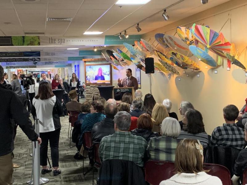 Carson City's Director of Arts and Culture Mark Salinas hosted the event.