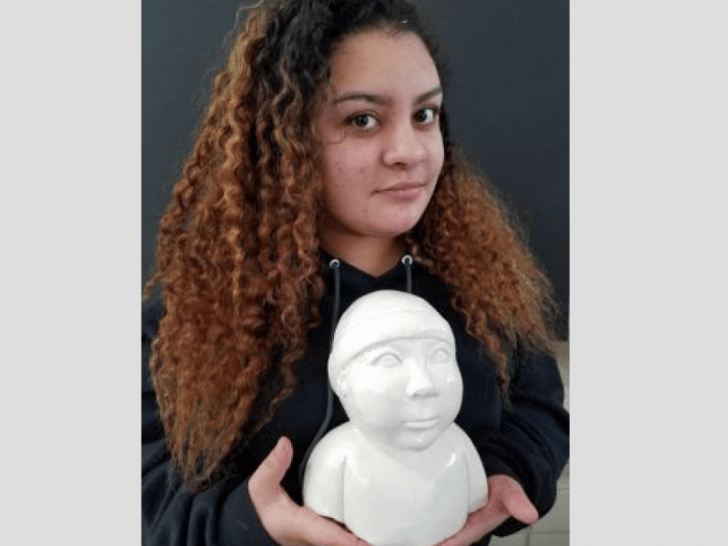 Anahi Pacheco earned a Silver Key award and Isaiah Zacarias earned an Honorable Mention in this year’s Scholastic Art Awards.