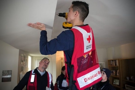 To request a free smoke alarm installation, contact the Red Cross hotline number at 775-954-1185.