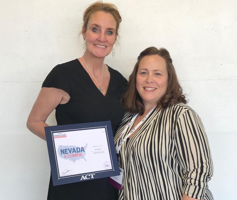 Erin Been and CHS Principal Tasha Fuson.
